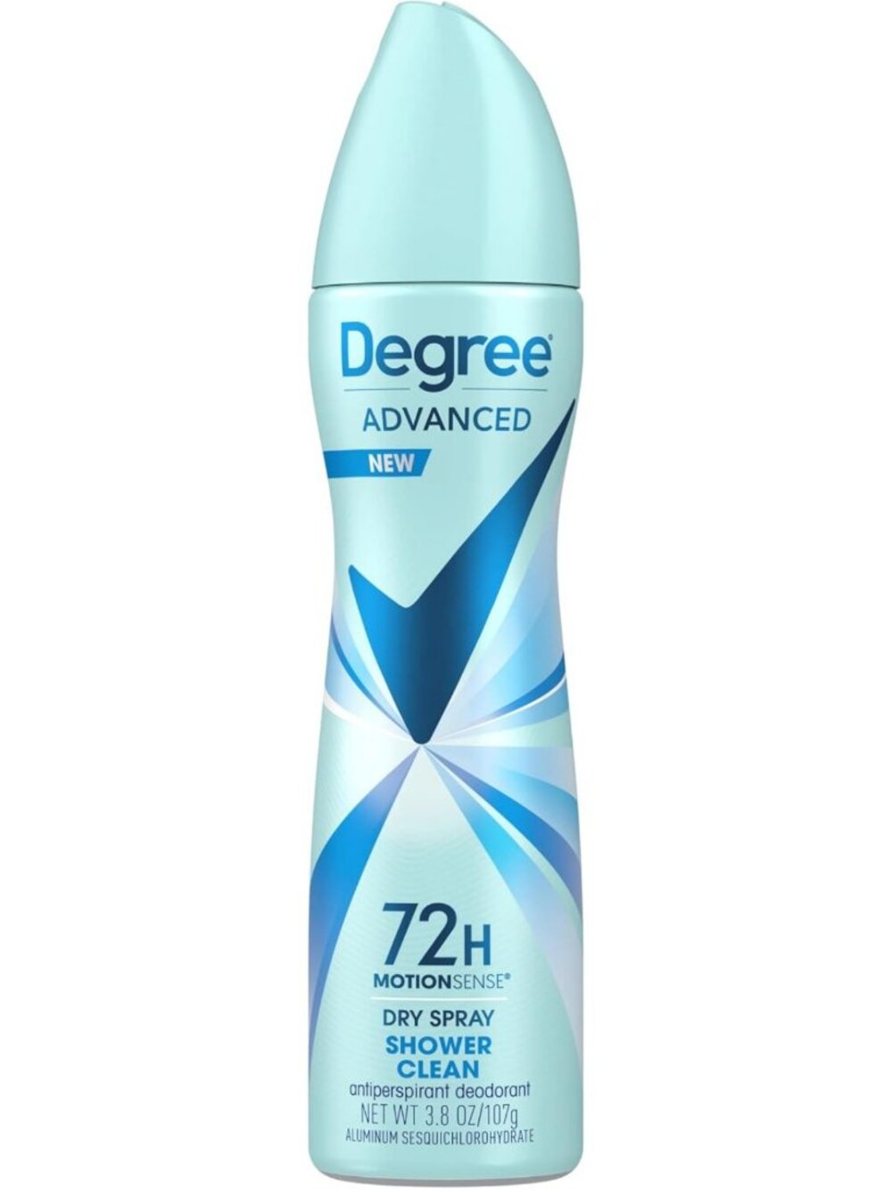 MotionSense Dry Spray Antiperspirant, Shower Clean Scent, 3.8 oz - 8 Pack